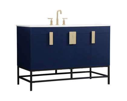 Elegant Bathroom Vanity - Blue (VF48848MBL)