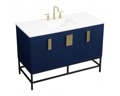 Elegant Bathroom Vanity - Blue (VF48848MBL)