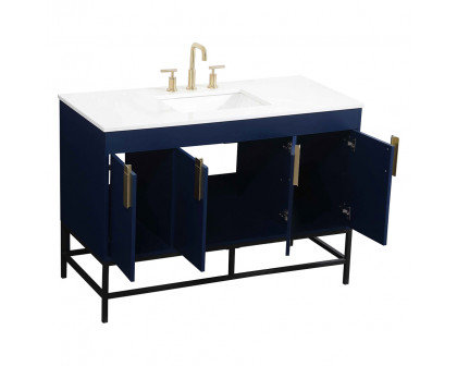 Elegant Bathroom Vanity - Blue (VF48848MBL)