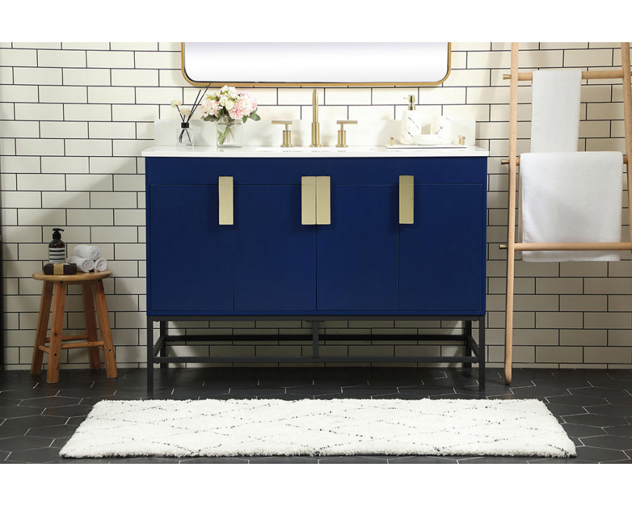 Elegant Bathroom Vanity - Blue (VF48848MBL-BS)