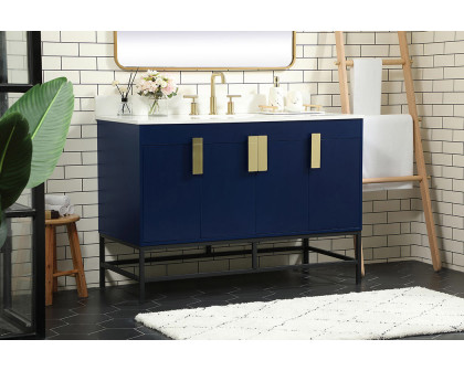 Elegant Bathroom Vanity - Blue (VF48848MBL-BS)