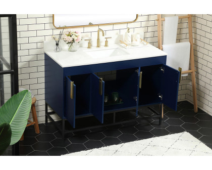 Elegant Bathroom Vanity - Blue (VF48848MBL-BS)