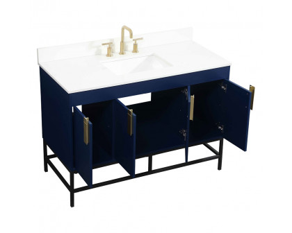 Elegant Bathroom Vanity - Blue (VF48848MBL-BS)