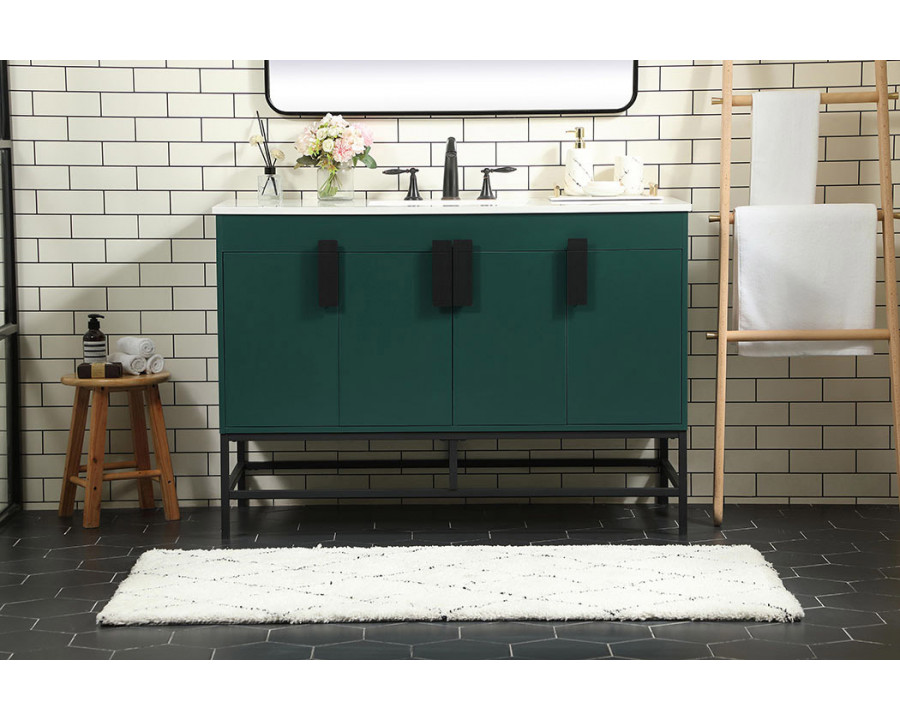 Elegant Bathroom Vanity - Green (VF48848MGN)