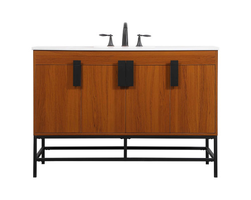 Elegant Bathroom Vanity - Teak (VF48848MTK)