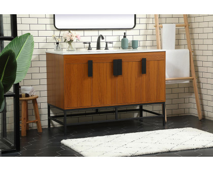 Elegant Bathroom Vanity - Teak (VF48848MTK)