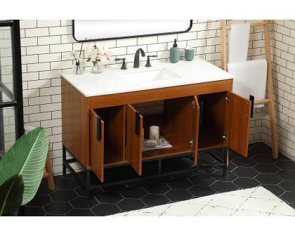 Elegant Bathroom Vanity - Teak (VF48848MTK)