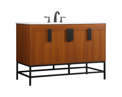 Elegant Bathroom Vanity - Teak (VF48848MTK)