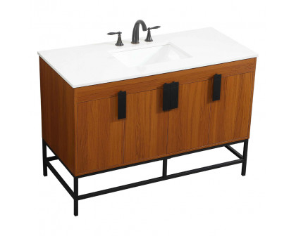 Elegant Bathroom Vanity - Teak (VF48848MTK)