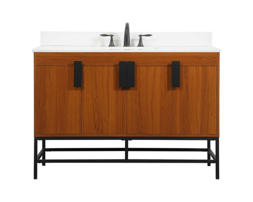 Elegant Bathroom Vanity - Teak (VF48848MTK-BS)