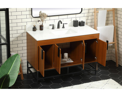 Elegant Bathroom Vanity - Teak (VF48848MTK-BS)