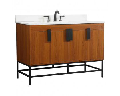 Elegant Bathroom Vanity - Teak (VF48848MTK-BS)