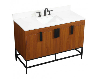 Elegant Bathroom Vanity - Teak (VF48848MTK-BS)