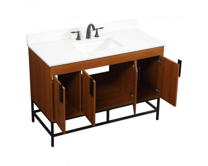 Elegant Bathroom Vanity - Teak (VF48848MTK-BS)