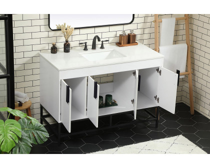 Elegant Bathroom Vanity - White (VF48848MWH)