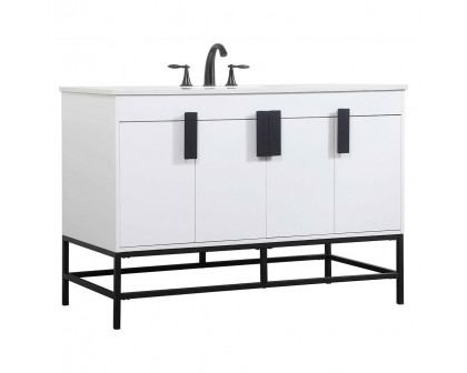 Elegant Bathroom Vanity - White (VF48848MWH)