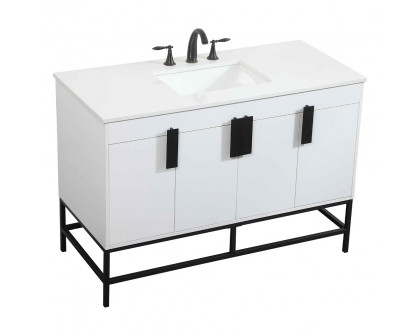 Elegant Bathroom Vanity - White (VF48848MWH)