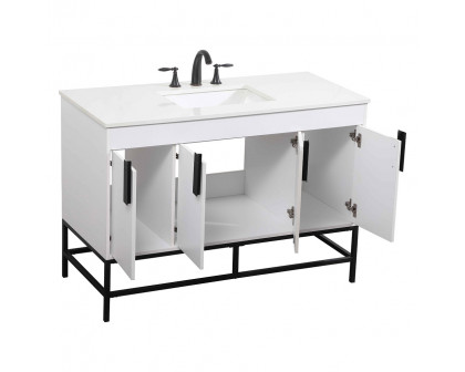 Elegant Bathroom Vanity - White (VF48848MWH)