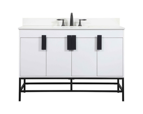 Elegant Bathroom Vanity - White (VF48848MWH-BS)