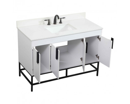 Elegant Bathroom Vanity - White (VF48848MWH-BS)