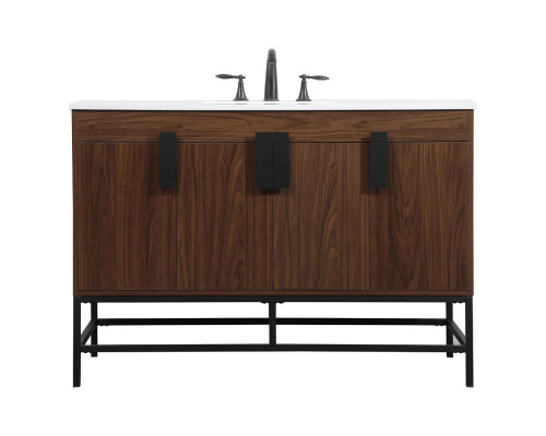 Elegant Bathroom Vanity - Walnut (VF48848MWT)