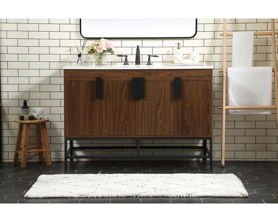 Elegant Bathroom Vanity - Walnut (VF48848MWT)