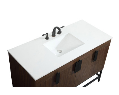 Elegant Bathroom Vanity - Walnut (VF48848MWT)