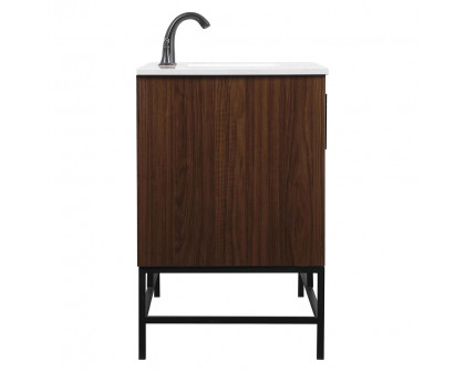 Elegant Bathroom Vanity - Walnut (VF48848MWT)