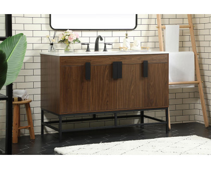 Elegant Bathroom Vanity - Walnut (VF48848MWT)