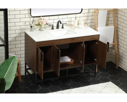 Elegant Bathroom Vanity - Walnut (VF48848MWT)