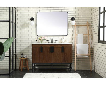 Elegant Bathroom Vanity - Walnut (VF48848MWT)