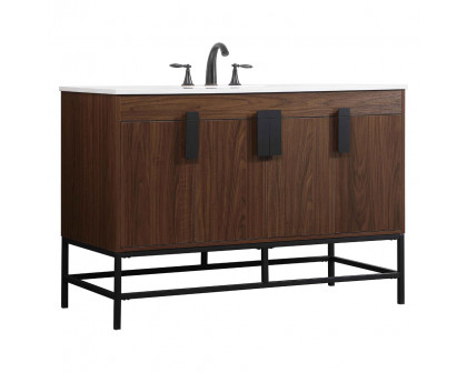 Elegant Bathroom Vanity - Walnut (VF48848MWT)