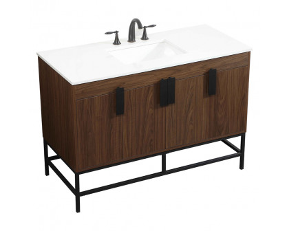 Elegant Bathroom Vanity - Walnut (VF48848MWT)