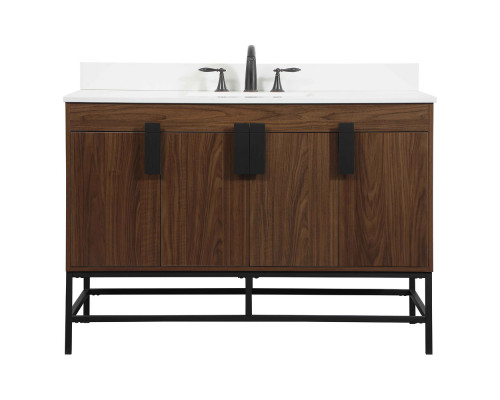 Elegant Bathroom Vanity - Walnut (VF48848MWT-BS)