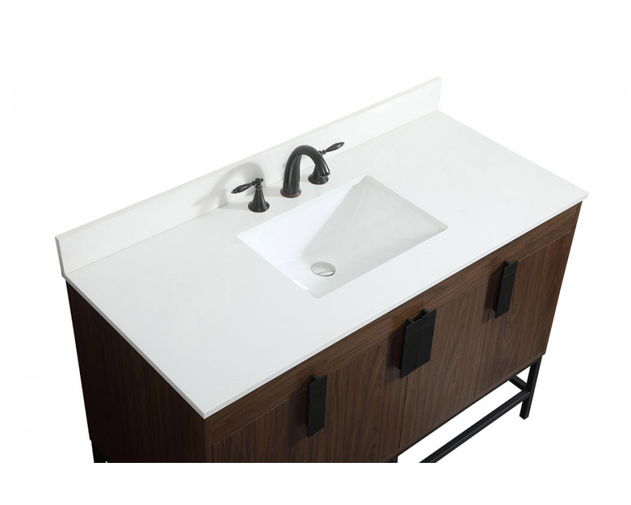 Elegant Bathroom Vanity - Walnut (VF48848MWT-BS)