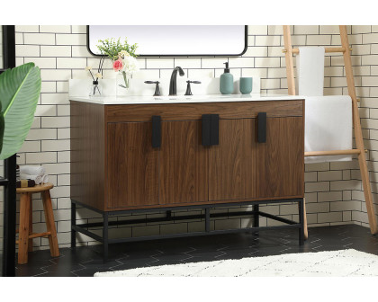 Elegant Bathroom Vanity - Walnut (VF48848MWT-BS)