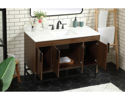 Elegant Bathroom Vanity - Walnut (VF48848MWT-BS)