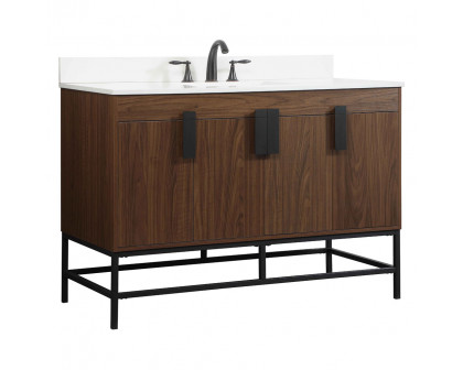 Elegant Bathroom Vanity - Walnut (VF48848MWT-BS)