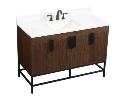 Elegant Bathroom Vanity - Walnut (VF48848MWT-BS)