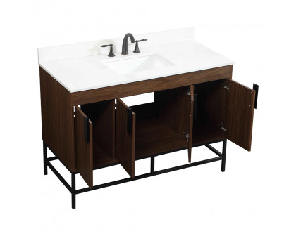 Elegant Bathroom Vanity - Walnut (VF48848MWT-BS)