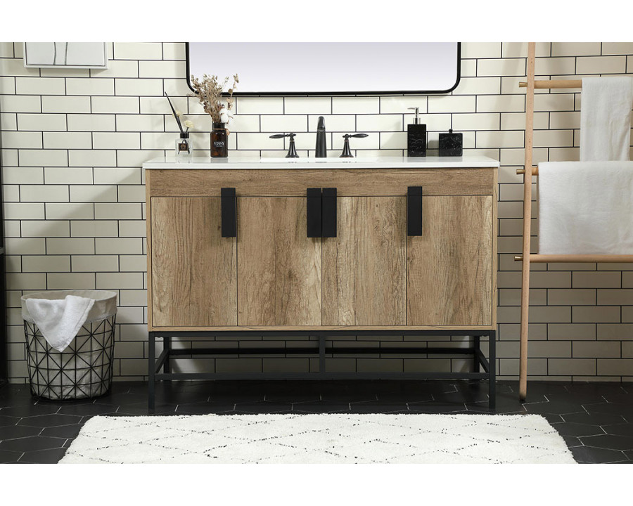 Elegant Bathroom Vanity - Natural Oak (VF48848NT)