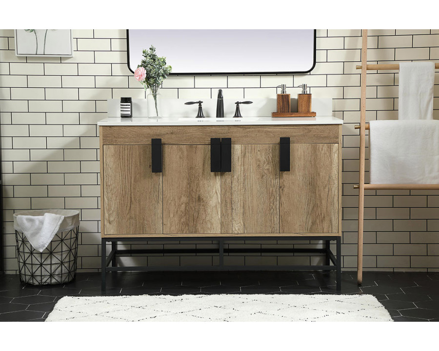 Elegant Bathroom Vanity - Natural Oak (VF48848NT-BS)