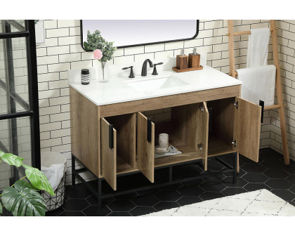 Elegant Bathroom Vanity - Natural Oak (VF48848NT-BS)