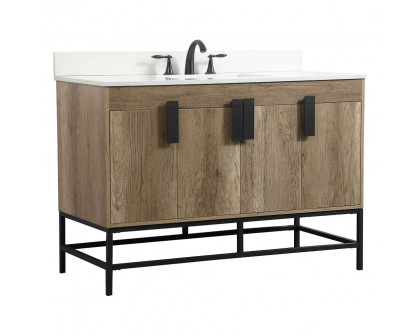 Elegant Bathroom Vanity - Natural Oak (VF48848NT-BS)