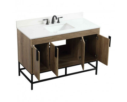 Elegant Bathroom Vanity - Natural Oak (VF48848NT-BS)