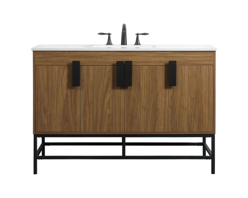 Elegant Bathroom Vanity - Walnut Brown (VF48848WB)