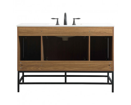 Elegant Bathroom Vanity - Walnut Brown (VF48848WB)