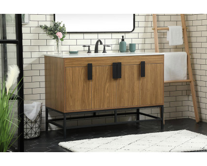 Elegant Bathroom Vanity - Walnut Brown (VF48848WB)