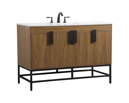 Elegant Bathroom Vanity - Walnut Brown (VF48848WB)