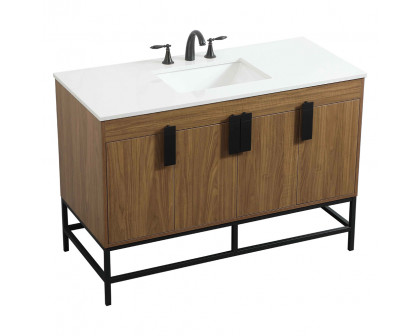 Elegant Bathroom Vanity - Walnut Brown (VF48848WB)